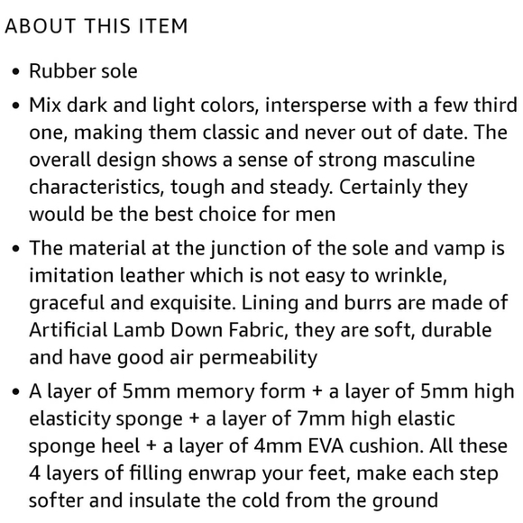 Homeideas men's woolen anti-slip slippers - Picture 2 of 9